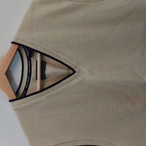 Steve Stricker XL Cream & Navy Cotton Sweater Vest